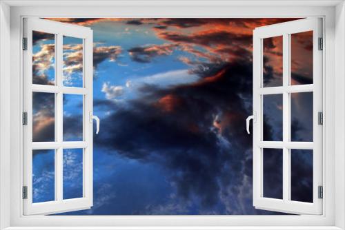 Fototapeta Naklejka Na Ścianę Okno 3D - clouds at sunset