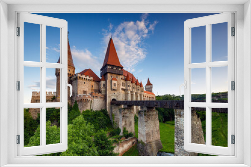 Fototapeta Naklejka Na Ścianę Okno 3D - Corvin Castle în Hunedoara în Romania	
