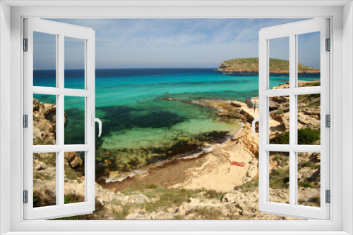 Fototapeta Naklejka Na Ścianę Okno 3D - Playas de Comte. Sant Antoni de Portmany.Ibiza.Illes Balears.España.