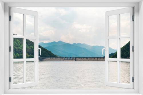 Fototapeta Naklejka Na Ścianę Okno 3D - View of Bicaz lake and dam in Romania