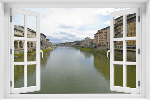 Fototapeta Naklejka Na Ścianę Okno 3D - Lungarni, Florence