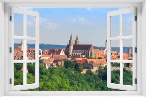 Fototapeta Naklejka Na Ścianę Okno 3D - Rothenburg ob der Tauber Stadt-Panorama