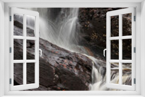 Fototapeta Naklejka Na Ścianę Okno 3D - Langzeitbelichtung eines Wasserfalls