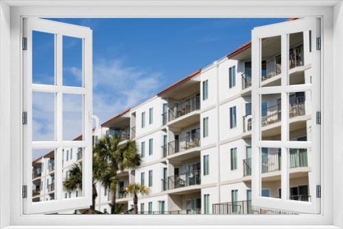 Fototapeta Naklejka Na Ścianę Okno 3D - Balconies on Tropical Coastal Condos