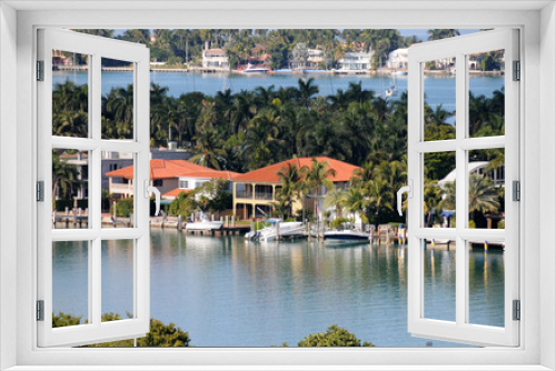 Fototapeta Naklejka Na Ścianę Okno 3D - Luxury waterfront properties Miami Beach