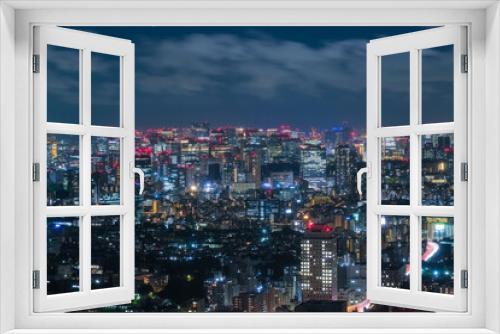 Fototapeta Naklejka Na Ścianę Okno 3D - 東京都 池袋、サンシャイン60展望台からの丸の内方面の夜景