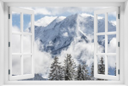Fototapeta Naklejka Na Ścianę Okno 3D - Winterstimmung in den Schweizer Alpen