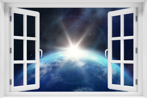 Fototapeta Naklejka Na Ścianę Okno 3D -  Planet sunrise