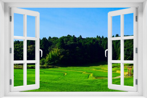 Fototapeta Naklejka Na Ścianę Okno 3D - 緑豊かな日本の田園風景