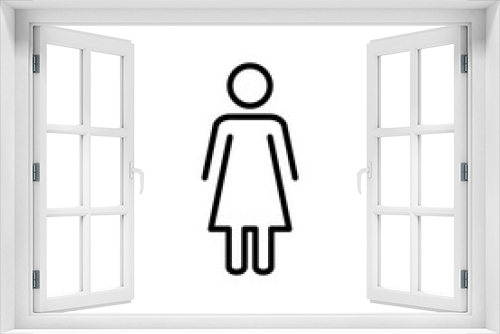 Fototapeta Naklejka Na Ścianę Okno 3D - Female icon vector for web and mobile app. woman sign and symbol