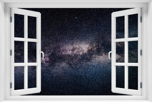 Fototapeta Naklejka Na Ścianę Okno 3D - Milky Way galaxy in dark night sky