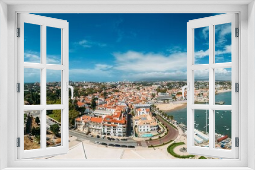 Fototapeta Naklejka Na Ścianę Okno 3D - Panoramic aerial view of Cascais in Lisbon region, Portugal