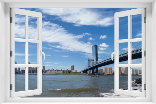 Fototapeta Naklejka Na Ścianę Okno 3D - Ney York bridges pano