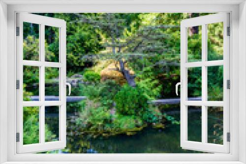 Fototapeta Naklejka Na Ścianę Okno 3D - Seattle Gardens Pond 2