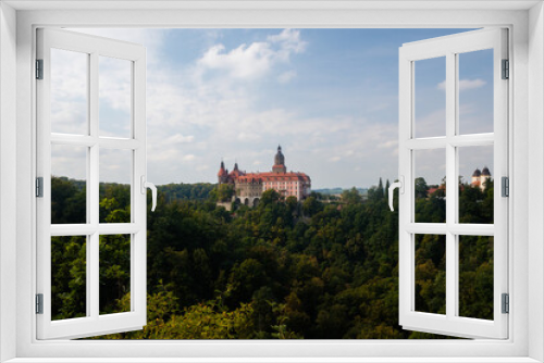 Fototapeta Naklejka Na Ścianę Okno 3D - View of Ksiaz Castle near Walbzych, Lower Silesia, Poland. September 2022