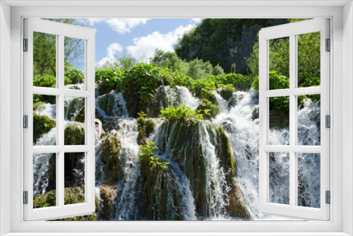 Fototapeta Naklejka Na Ścianę Okno 3D - Plitvice. A Waterfall