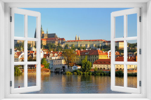 Fototapeta Naklejka Na Ścianę Okno 3D - Morning Prague