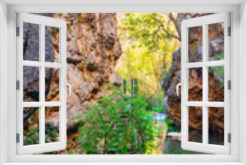 Fototapeta Naklejka Na Ścianę Okno 3D - Ruta botanica del rio Ebrón en Teruel
