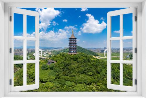 Fototapeta Naklejka Na Ścianę Okno 3D - Yonghe Tower, Shaoxing City, Zhejiang province, China