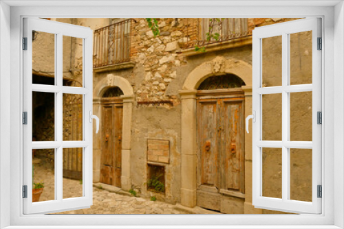 Fototapeta Naklejka Na Ścianę Okno 3D - borgo fantasma di Corvara. Abruzzo, Italy
