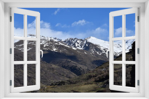 Fototapeta Naklejka Na Ścianę Okno 3D - VISTAS DEL PAISAJE DE LAS MONTAÑAS DE SIERRA NEVADA, LADO SUR (LA ALPUJARRA, BARRANCO DEL POQUEIRA)