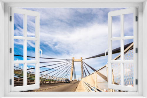 Fototapeta Naklejka Na Ścianę Okno 3D - Japan-Palau Friendship Bridge reflecting eary morning sunlight in Palau