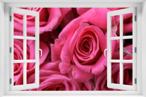 Fototapeta Naklejka Na Ścianę Okno 3D - Bunch of fresh pink pale roses floral background