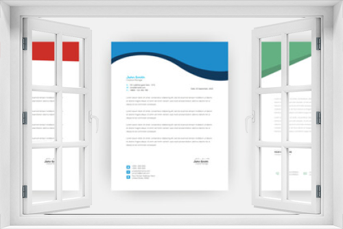 Creative letterhead , Elegant and minimalist style letterhead template design,A4 sizes    