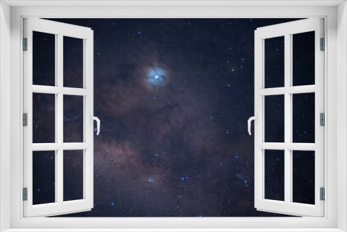 Fototapeta Naklejka Na Ścianę Okno 3D - Milky way is visible in night sky