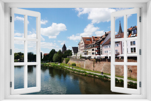 The riverside of the Danube river in Ulm, Germany	