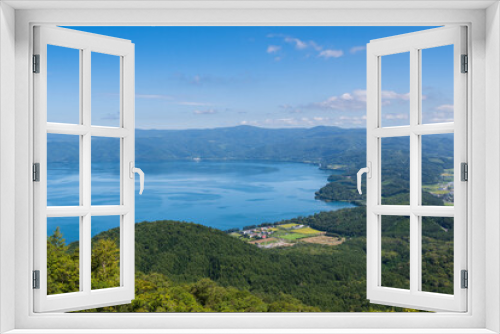 Fototapeta Naklejka Na Ścianę Okno 3D - 有珠山ロープウェイから眺める洞爺湖のブルー