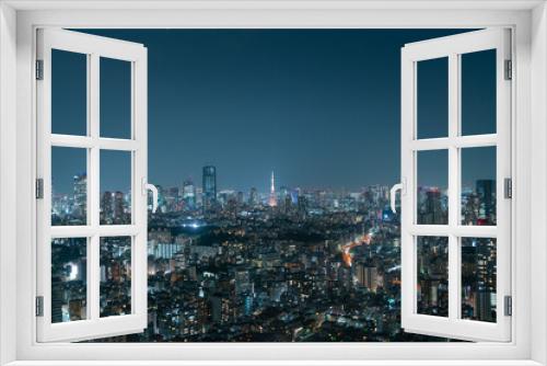 Fototapeta Naklejka Na Ścianę Okno 3D - 東京　風景　夜景