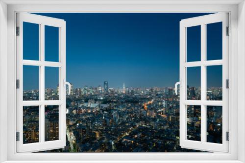 Fototapeta Naklejka Na Ścianę Okno 3D - 東京　風景　夜景