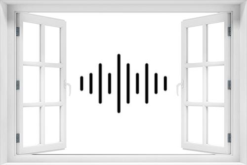 Fototapeta Naklejka Na Ścianę Okno 3D - Sound Wave Music Volume Icon Symbol for Logo, Apps, Pictogram, Website or Graphic Design Element. Vector Illustration 