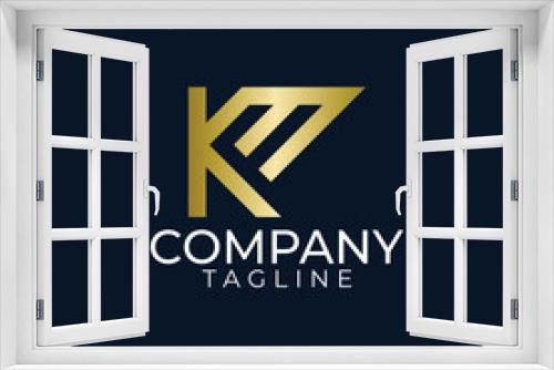 km logo design and premium vector templates