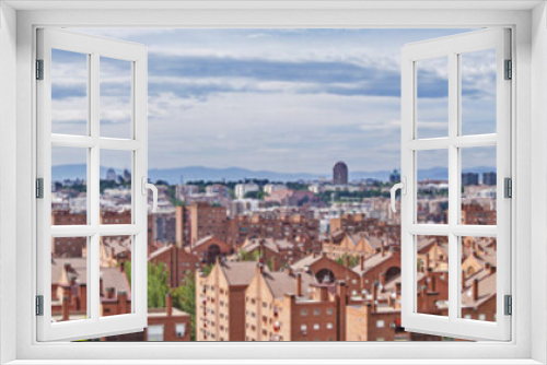 Fototapeta Naklejka Na Ścianę Okno 3D - Madrid skyline panorama