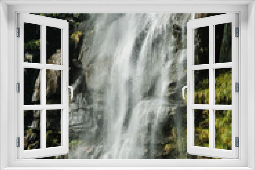 Fototapeta Naklejka Na Ścianę Okno 3D - Acquafraggia Waterfalls