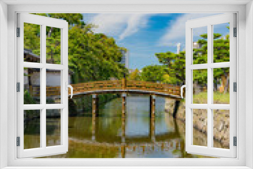 Fototapeta Naklejka Na Ścianę Okno 3D - 和歌山城　一の橋と大手門