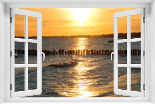 Fototapeta Naklejka Na Ścianę Okno 3D - Awesome sunset at the Ile of Moen, Denmark, Europe