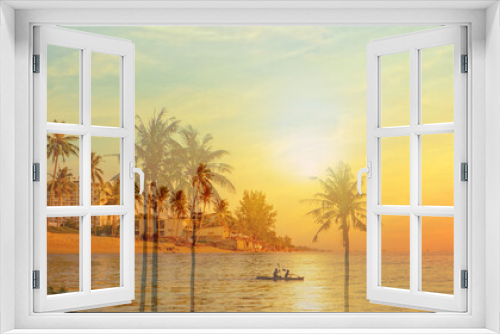 Fototapeta Naklejka Na Ścianę Okno 3D - Sunset in Phu Quoc, Vietnam 