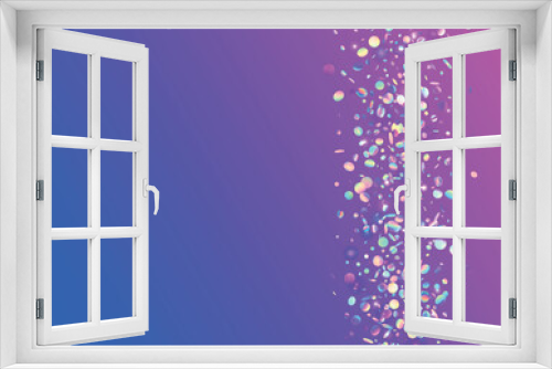 Fototapeta Naklejka Na Ścianę Okno 3D - Transparent Glitter. Purple Shiny Sparkles. Laser Flyer. Iridescent Texture. Fiesta Art. Blur Prismatic Sunlight. Cristal Glare. Flying Foil. Violet Transparent Glitter