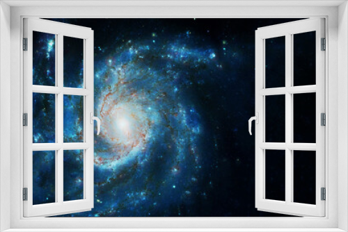 Fototapeta Naklejka Na Ścianę Okno 3D - A beautiful barred spiral galaxy. Elements of this image furnished by NASA