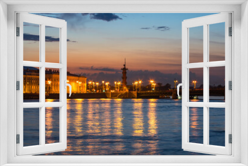 Fototapeta Naklejka Na Ścianę Okno 3D - View on Vasilyevsky island in Saint Petersburg