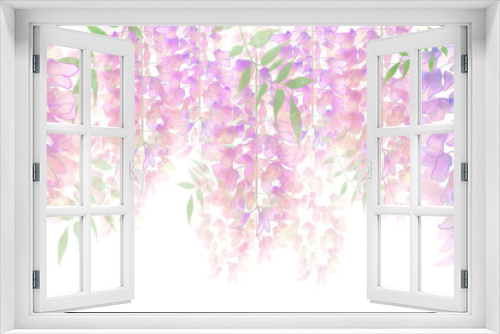 Fototapeta Naklejka Na Ścianę Okno 3D - wisteria