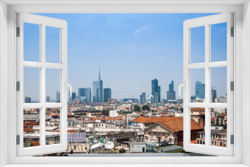 Fototapeta Naklejka Na Ścianę Okno 3D - Mian Skyline
