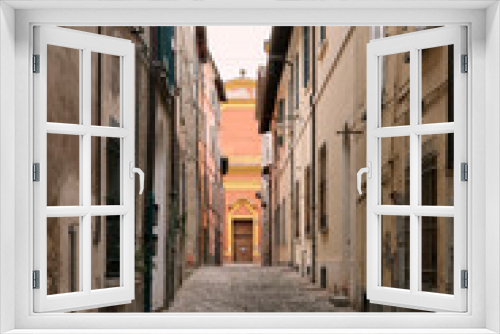 Fototapeta Naklejka Na Ścianę Okno 3D - Street scene, Brisighella, Emilia-Romagna, Italy