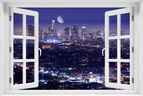 Fototapeta Naklejka Na Ścianę Okno 3D - Los Angeles at Night