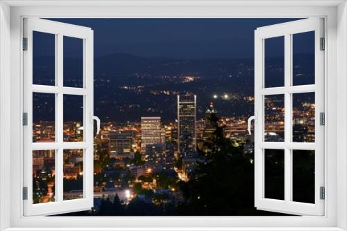 Fototapeta Naklejka Na Ścianę Okno 3D - Portland Panorama at Night