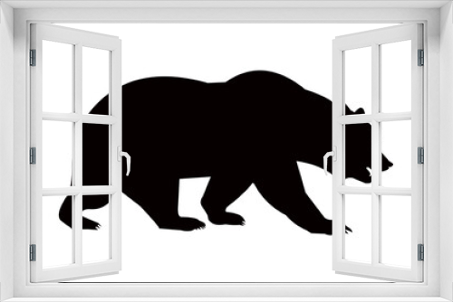 Fototapeta Naklejka Na Ścianę Okno 3D - Grizzly silhouette