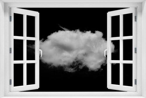 Fototapeta Naklejka Na Ścianę Okno 3D - White clouds on black background.